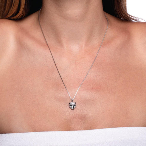 Fierce | .925 Sterling Silver | Crystal Cat Infinity Clasp Necklace